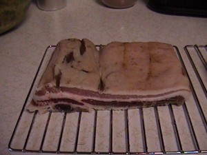 Ready for the smoker...let it develop some pedicle for bit before smoking to help the flavor stick